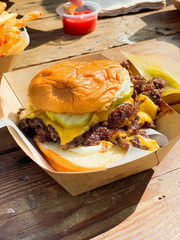Oklahoma Smash Burger dish