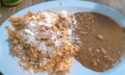 Chilaquiles dish