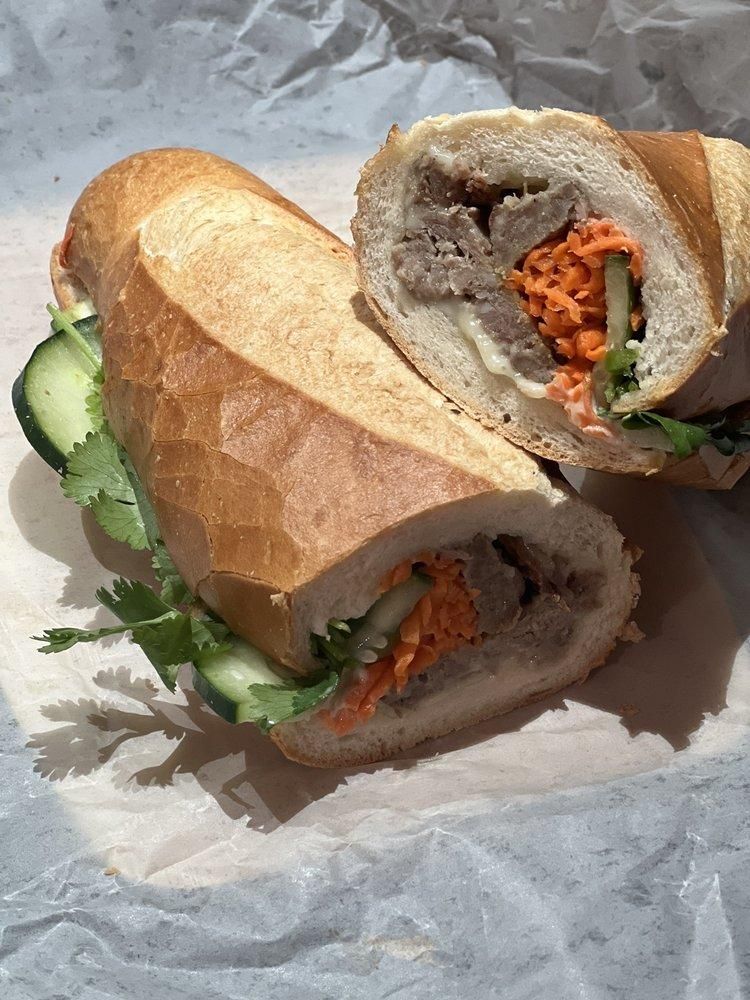 Grilled Pork Banh Mi dish