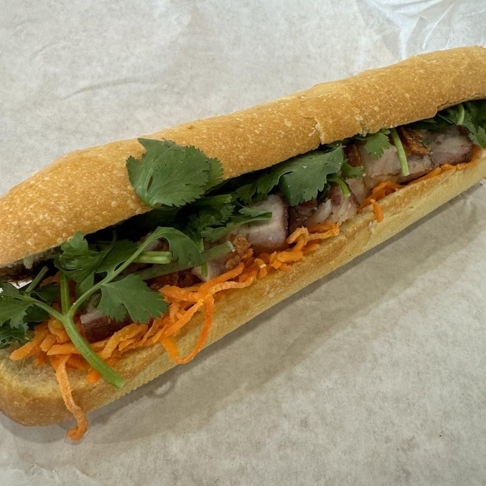Pork Belly Banh Mi dish