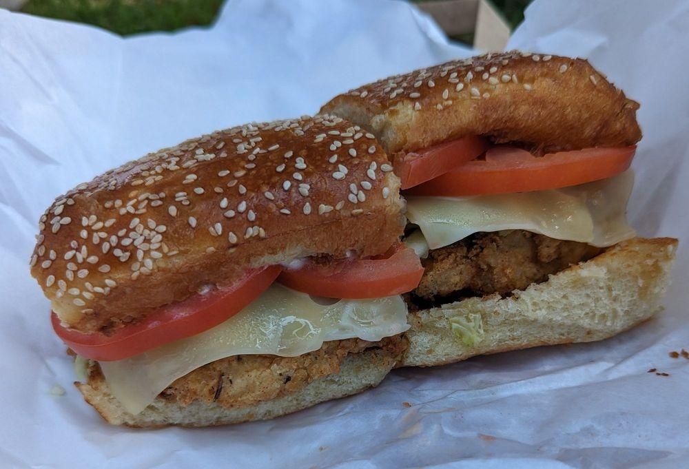Ding's Chicken Sandwich dish