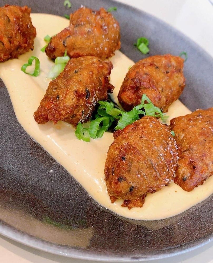 Black Eyed Pea Fritters dish