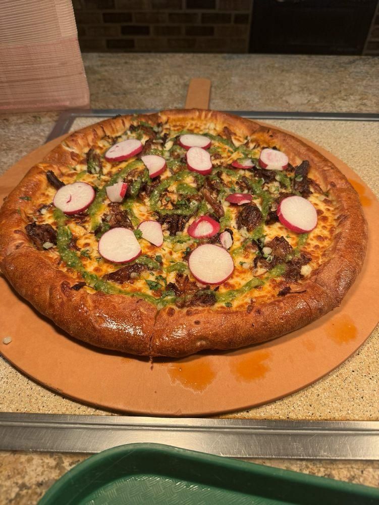 Birria Pizza dish