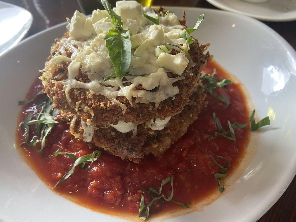 Eggplant Parmesan dish