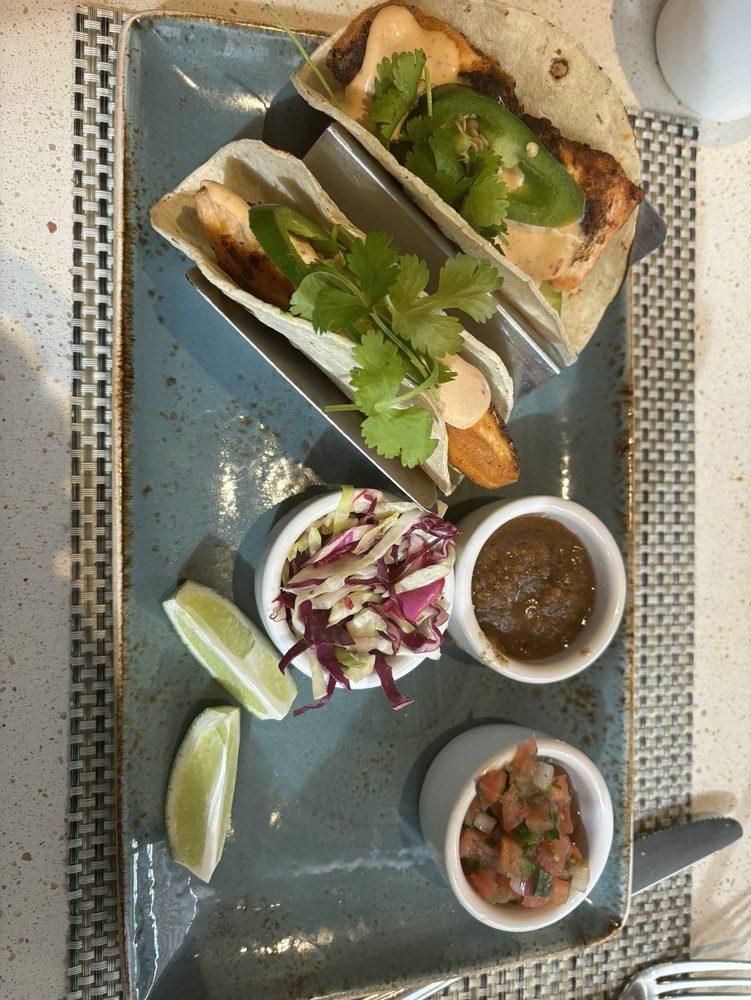 Salmon Tacos dish