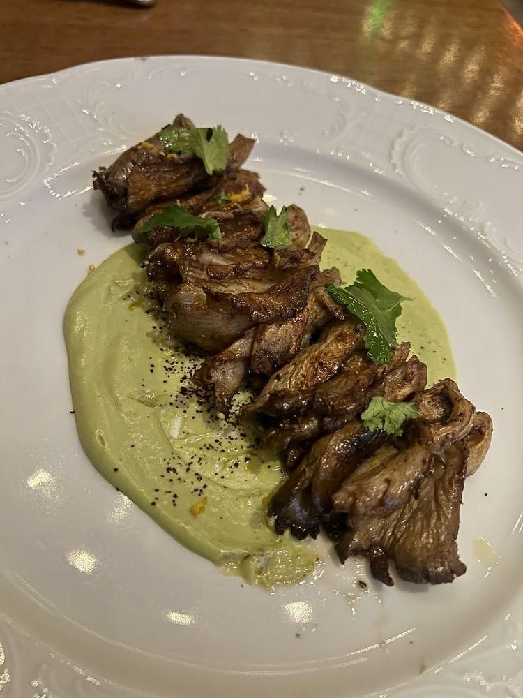 Oyster Mushroom Kebabs dish