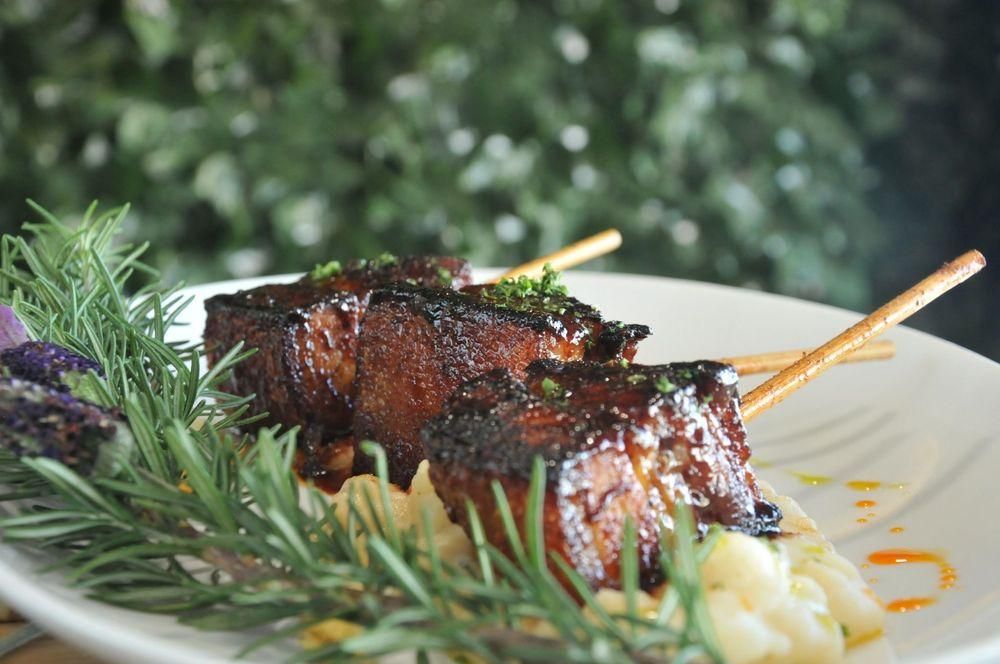 Pork Belly Skewers dish