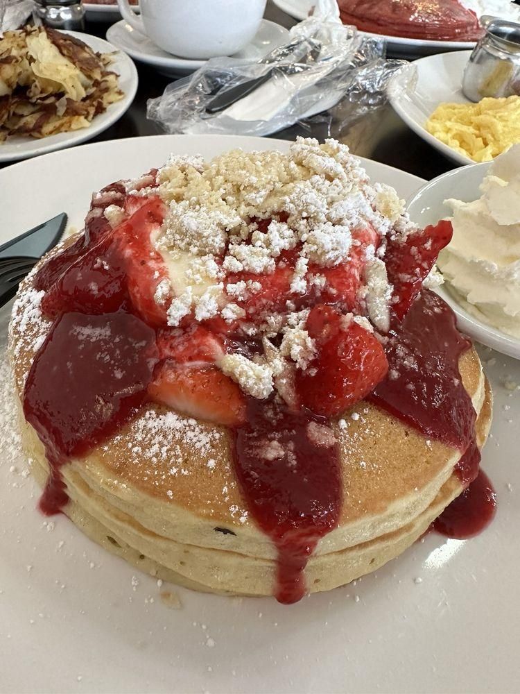 Strawberry Cheesecake Pancakes dish