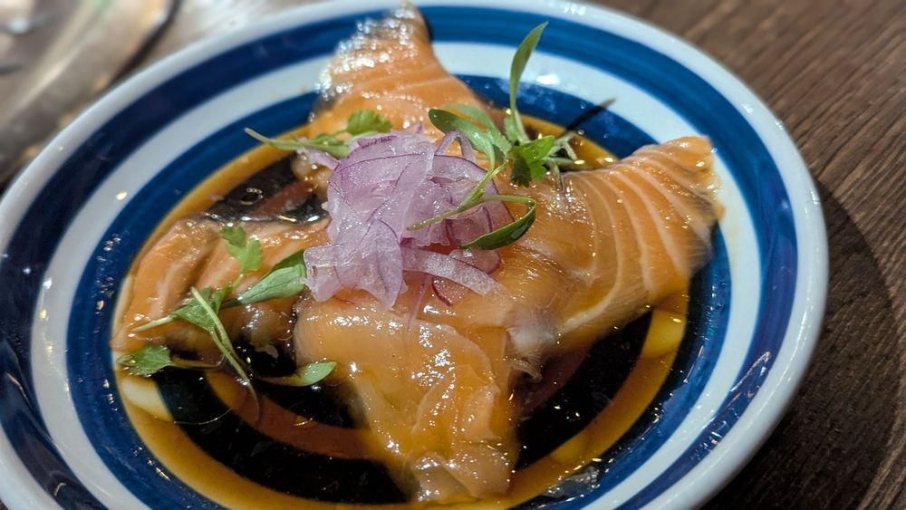 Salmon Crudo dish