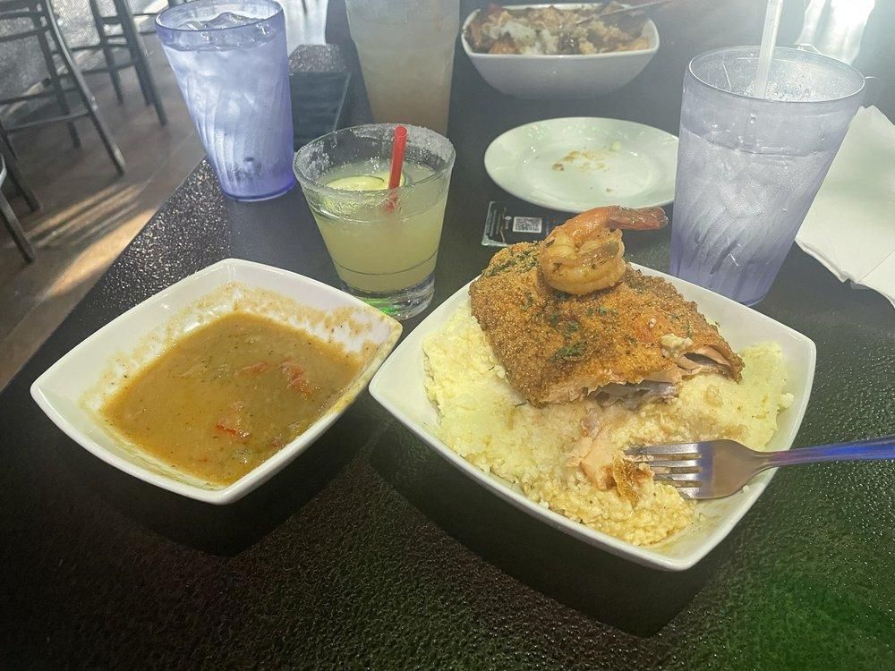 Salmon & Grits dish