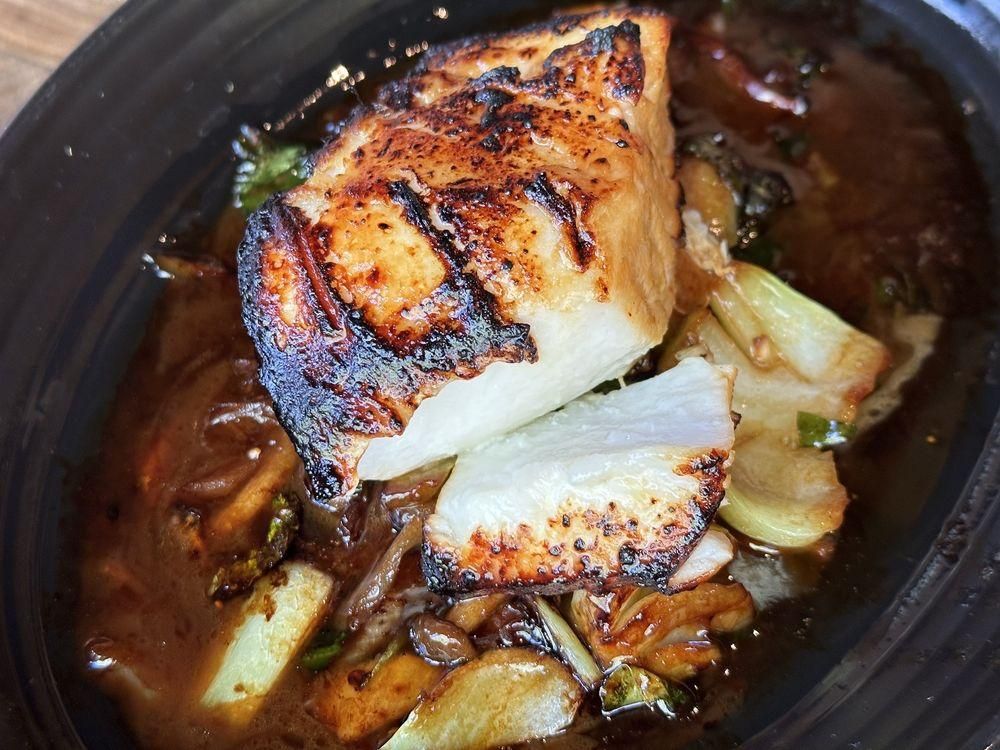 Miso Yaki Sea Bass dish
