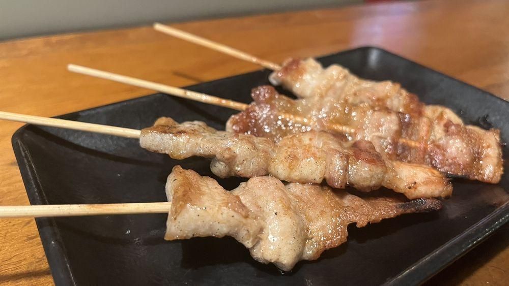 Scallop & Pork Skewers dish