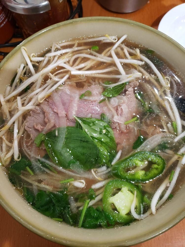 Raw Steak Pho dish
