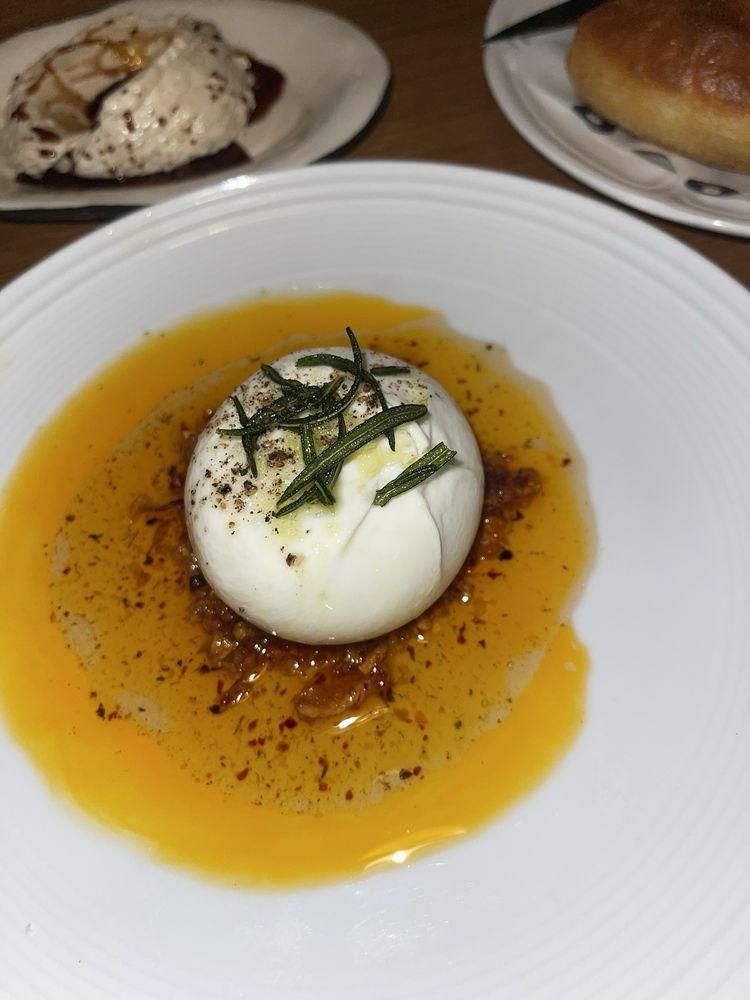 Burrata dish
