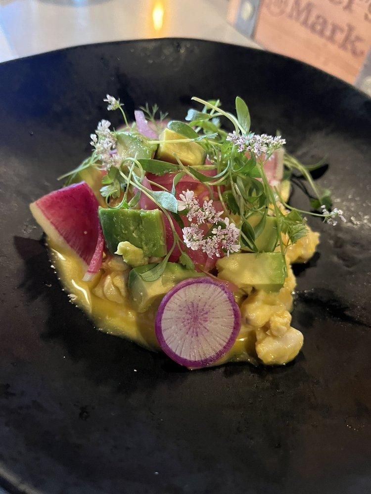 Ceviches dish