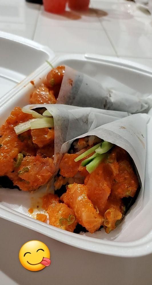 Salmon Skin Handrolls dish