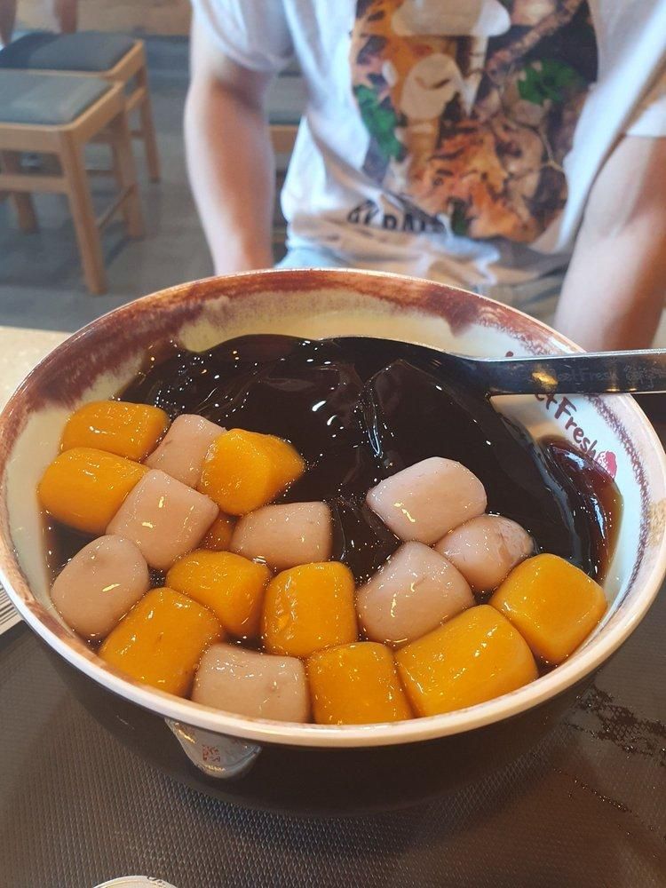 Iced Grass Jelly dish