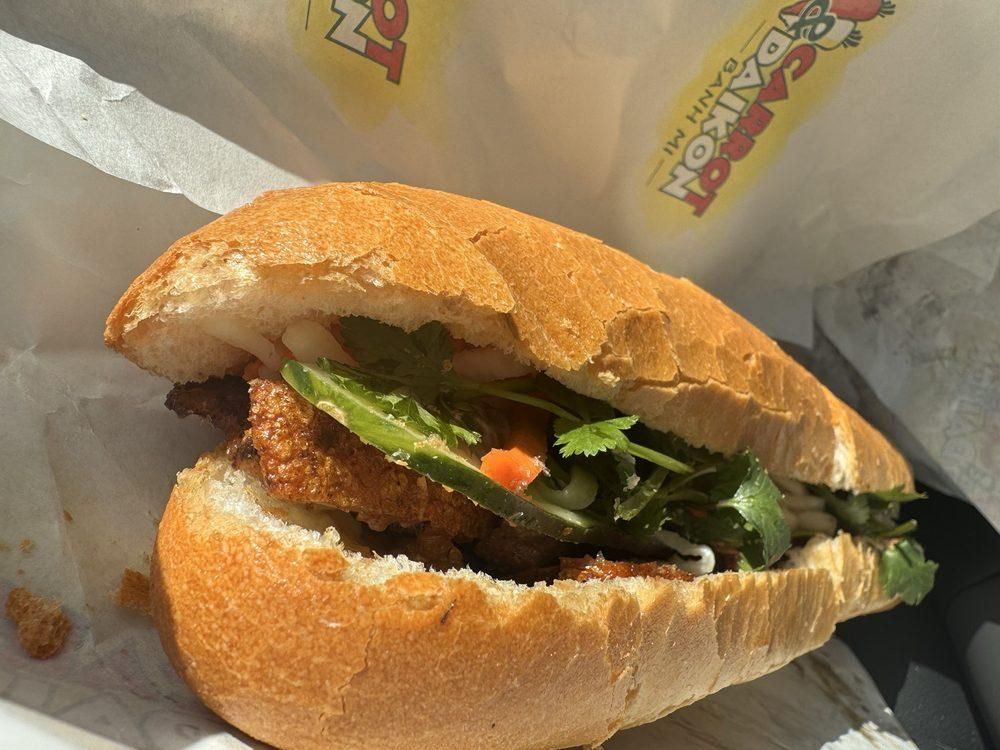 Crispy Pork Banh Mi dish