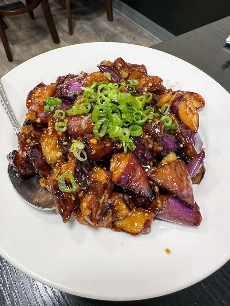 Eggplant Szechuan Garlic Sauce dish