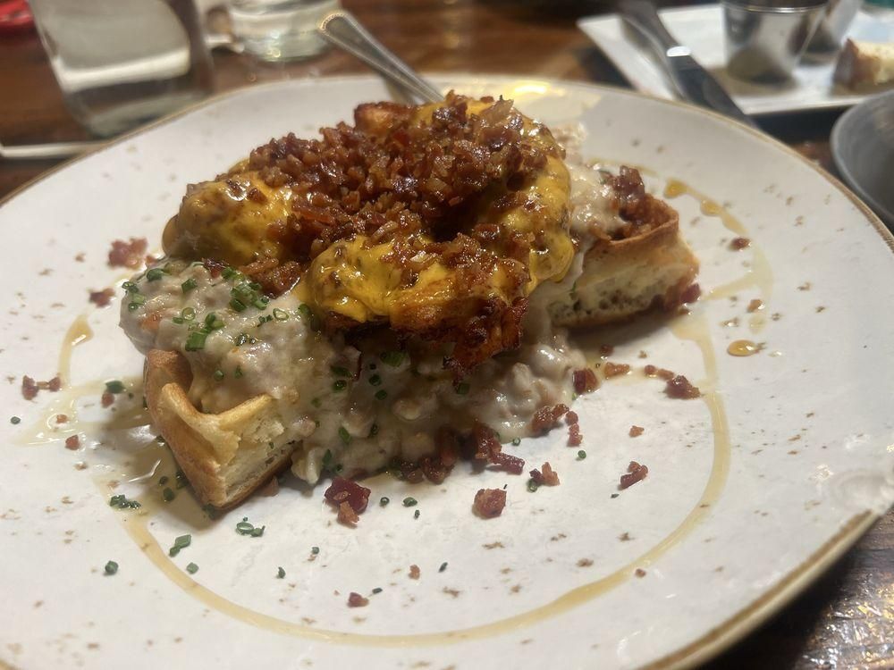 Chicken & Waffles dish