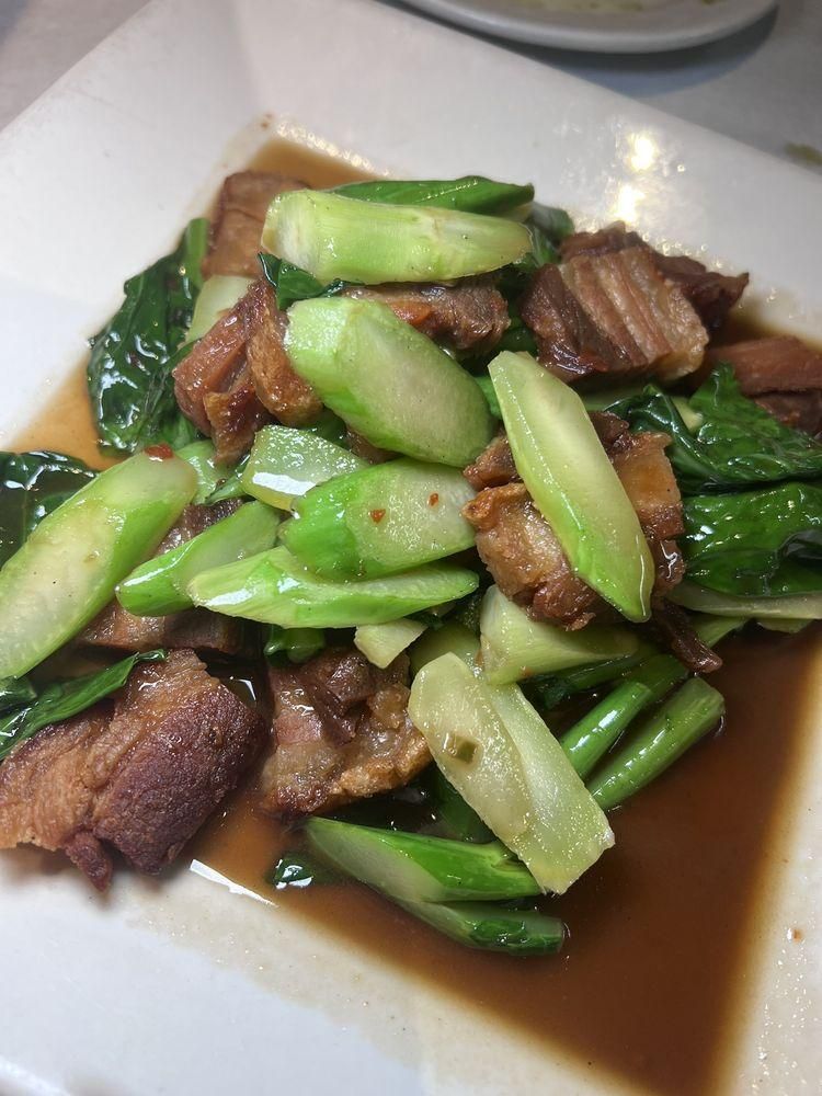 Pork With Chinese Broccoli dish