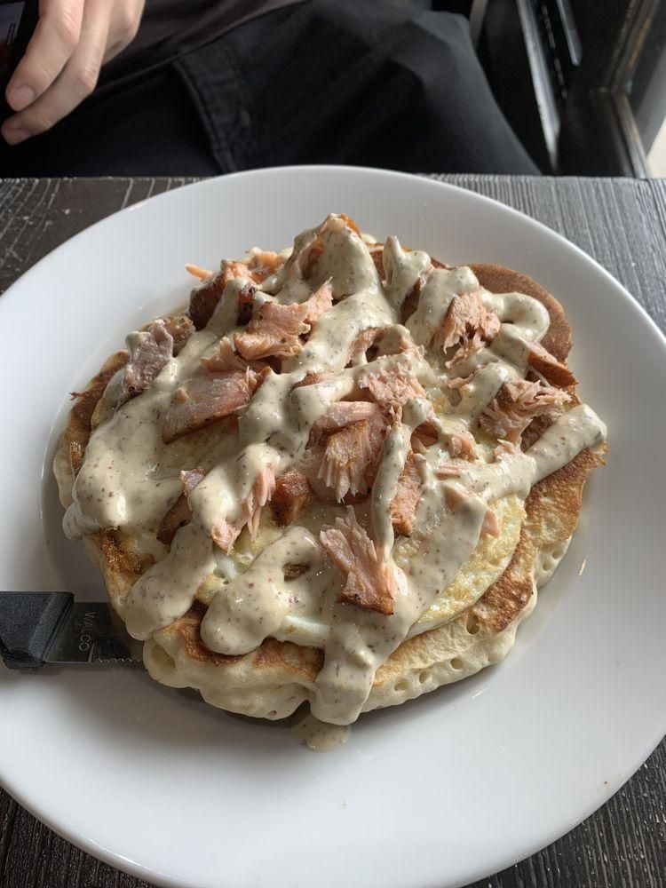 Salmon Pancakes dish