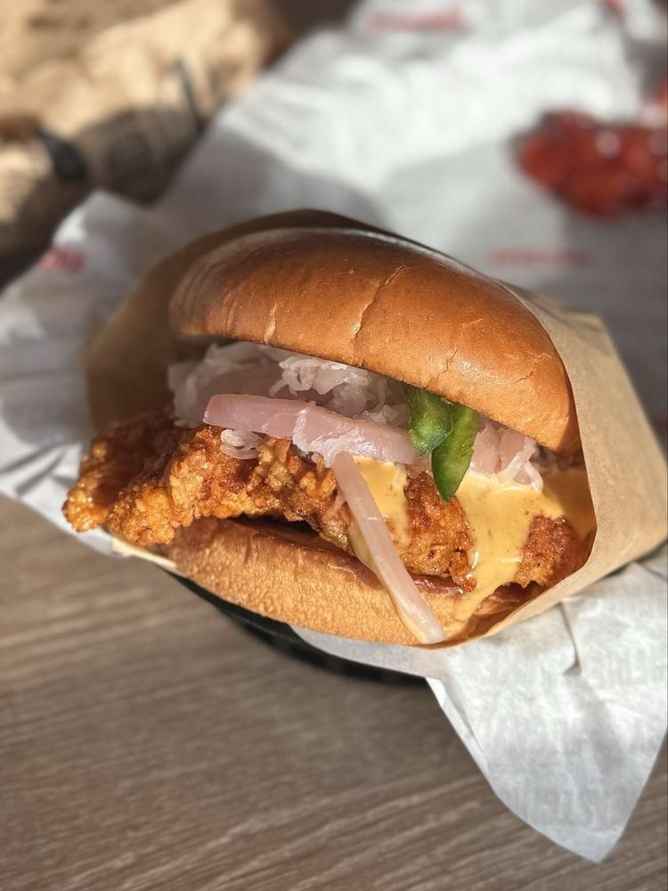 Holdaak Spicy Chicken Sandwich dish
