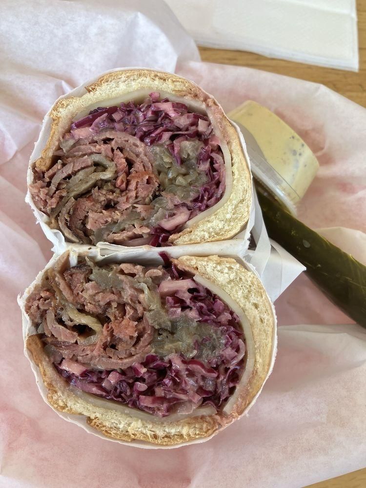 Oinkster Pastrami Sandwich dish