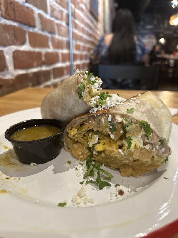 Chilaquiles Burrito dish