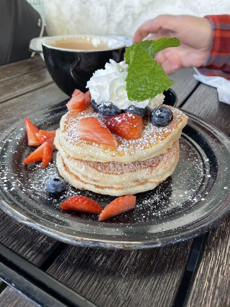 Churro Pancakes & Waffles dish