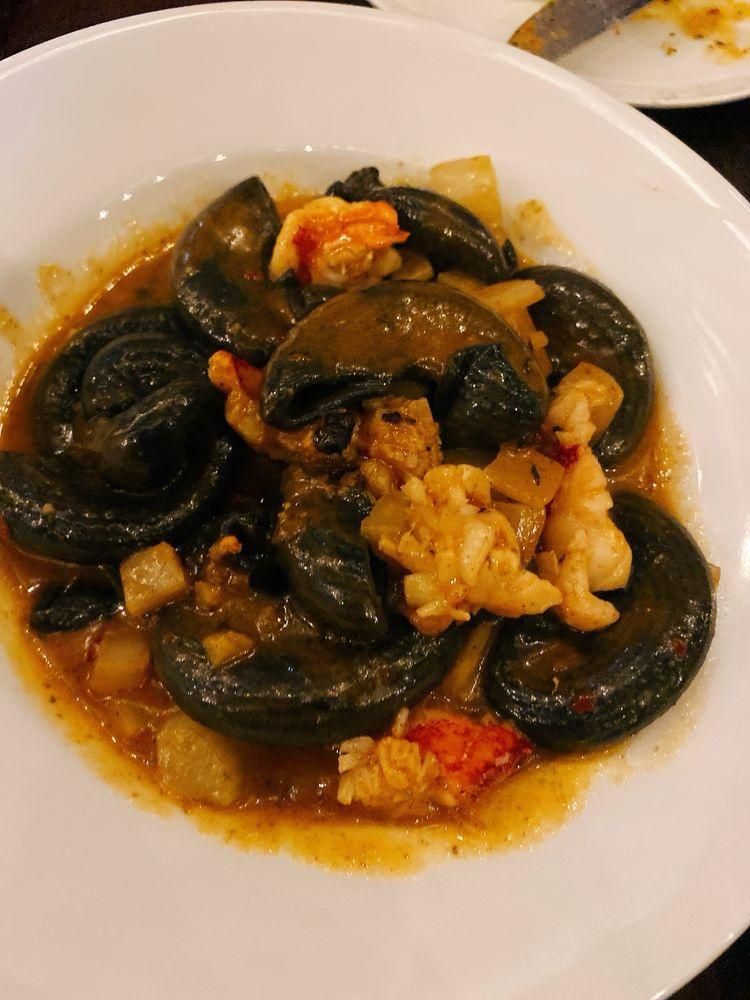 Squid Ink Lumache dish