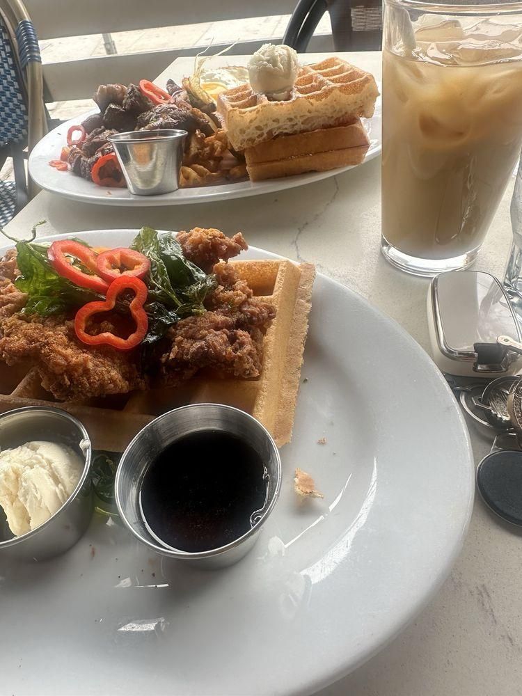Chicken & Waffles dish