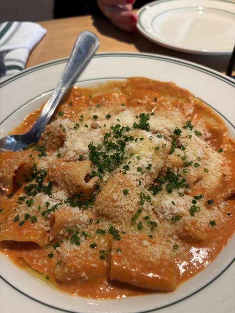 Malai Rigatoni dish