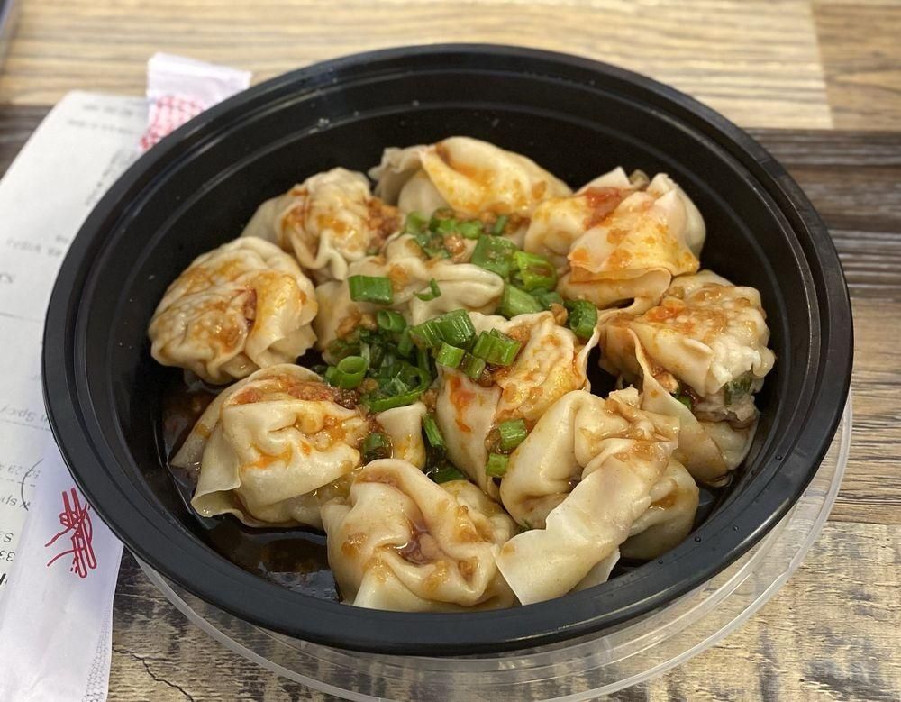 Spicy Chili Wontons dish