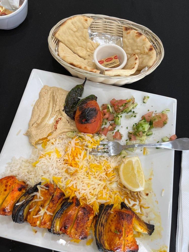 Beef and Chicken Kebab dish
