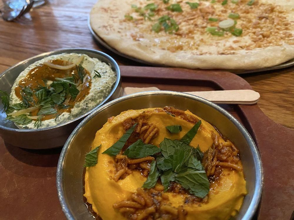 Naan & Dips dish