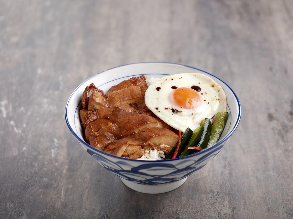Spicy Prawn & Braised Soy Chicken dish