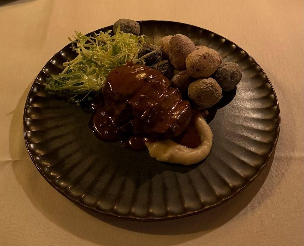 Steak Au Poivre dish
