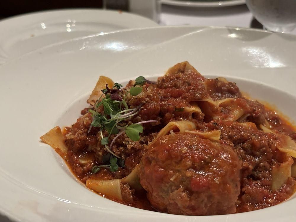 Pappardelle Bolognese dish