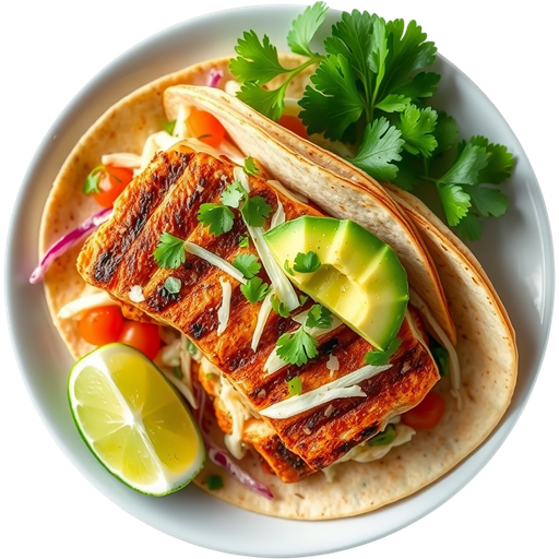 Wood Grilled Fish Taco dish