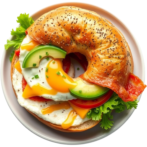 Asiago Bagel Sandwich dish