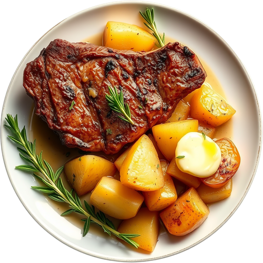 Steak with Potatoes dish