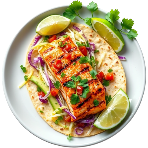 Grilled Salmon Taco dish