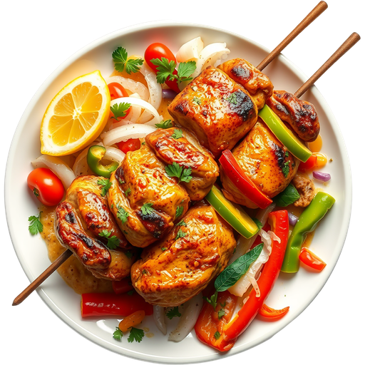 Chicken Shish Kebab dish