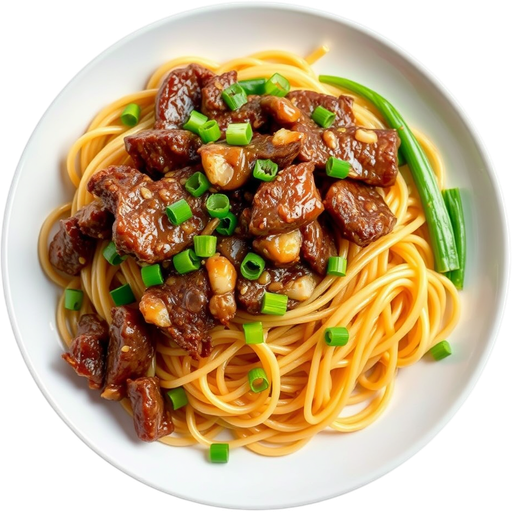 Stir Fried Beef Garlic Noodles dish