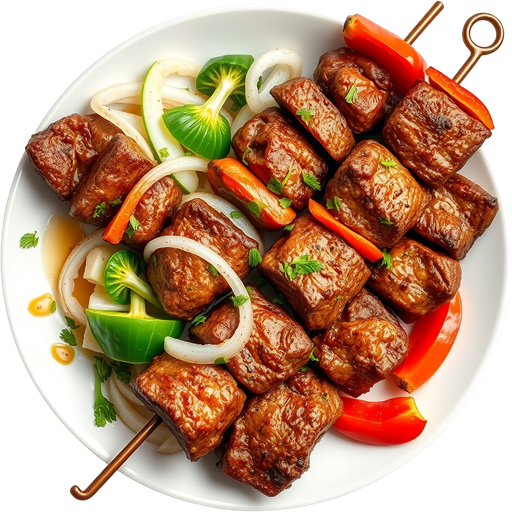 Beef Kabob dish