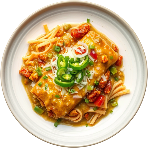 Chili Verde Enchilada dish