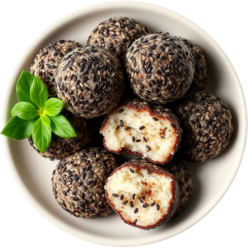 Black Sesame Rice Balls dish