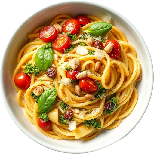 Pasta with Pesto dish