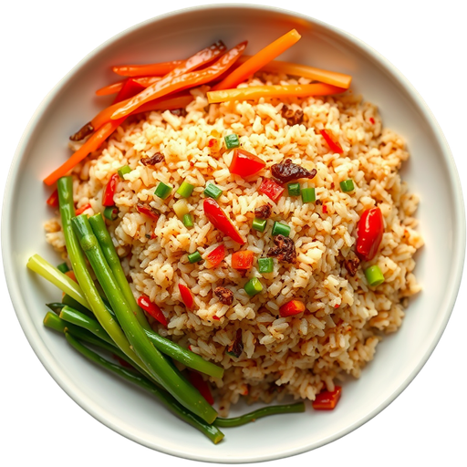 Barley Bori Rice with Greenstemmed Kimchi dish